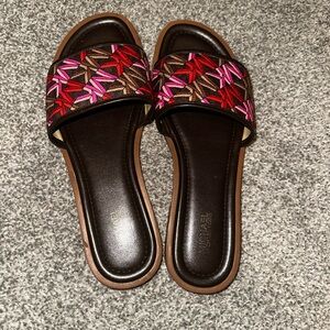 Michael Kors Multicolor Slide Sandals
